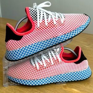 Adidas Mens Deerupt Shoes Size 11.5 Athletic Netted Running Training Sneakers.